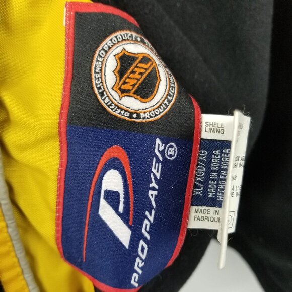 Vintage Pro Player Reversible Black Pittsburgh Penguins Jacket XL 90s Streetwear - Picture 6 of 16
